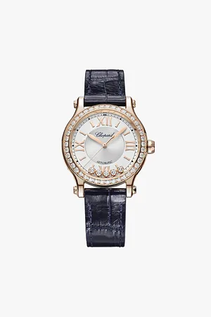 Chopard Happy Sport 275378-5003 18ct Rose Gold, Diamond and Leather Automatic Watch