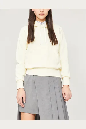 Comme des Garçons Womens Logo-Embroidered Cotton-Jersey Hoody