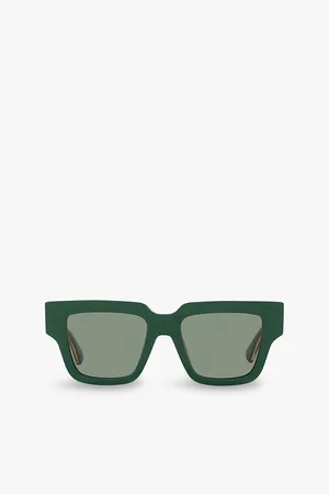 Bottega Veneta Womens Bv1276S Rectangle-Frame Acetate Sunglasses