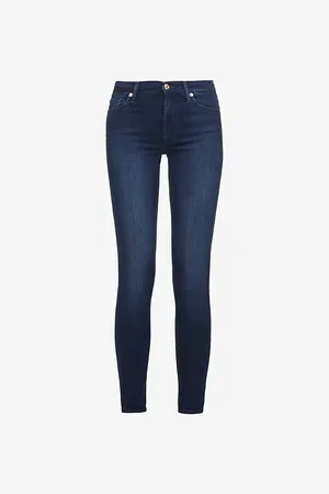 7 for all Mankind Womens Slim Illusion Super-Skinny High-Rise Jeans