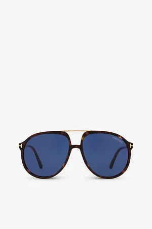 Tom Ford Womens Tr001780 Ft1079 Pilot-Frame Acetate Sunglasses