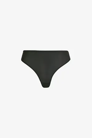 SKIMS Womens Fits Everybody Mid-Rise Stretch-Woven Thong