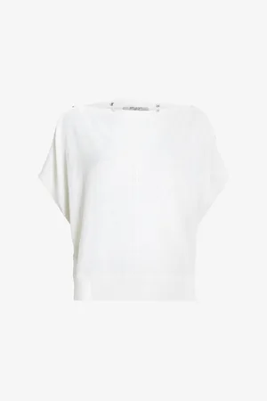 AllSaints Womens Eli Studded Wool-Blend Top