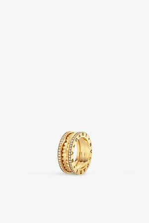 Bvlgari B.Zero1 Two-Band 18ct Yellow-Gold and 0.51ct Round-Cut Diamond Band Ring