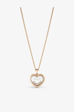 Chopard Happy Diamonds 18ct Rose-Gold and 0.25ct Diamond Necklace