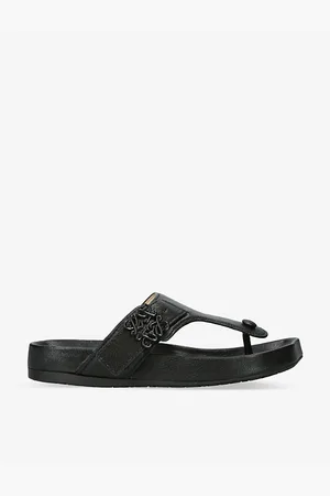 Loewe Womens Comfort Anagram-Buckle Leather Sandals