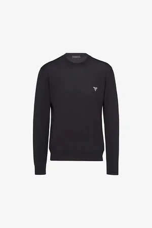 Prada Mens Superfine Crewneck Wool Sweatshirt