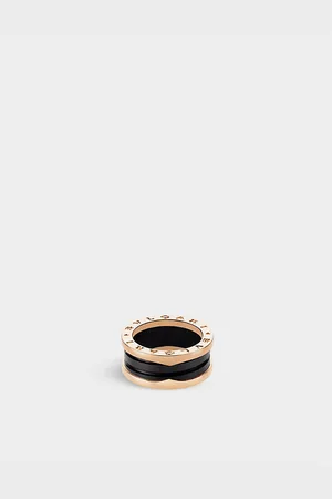 Bvlgari B.Zero1 18ct Rose-Gold and Ceramic Ring