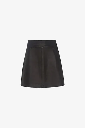 Whistles Womens Leather Mini Skirt