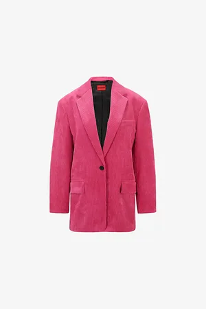 HUGO BOSS Womens Regular-Fit Single-Breasted Stretch-Corduroy Jacket