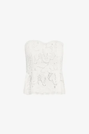 Ro&Zo Womens Sweetheart-Neck Lace Bustier Top