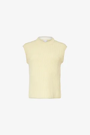 Bottega Veneta Womens Ribbed Regular-Fit Wool and Cashmere-Blend Gilet