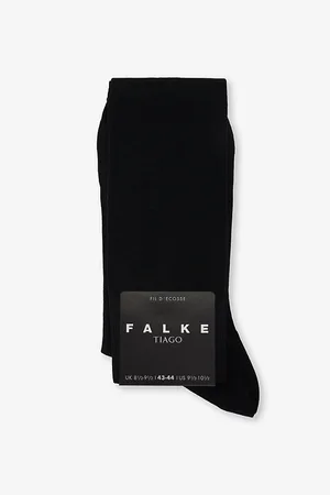 Falke Mens Tiago Ribbed Cotton-Blend Crew Socks
