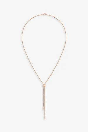 CHAUMET Bee De 18ct Rose-Gold and 0.27ct Brilliant-Cut Diamond Pendant Necklace