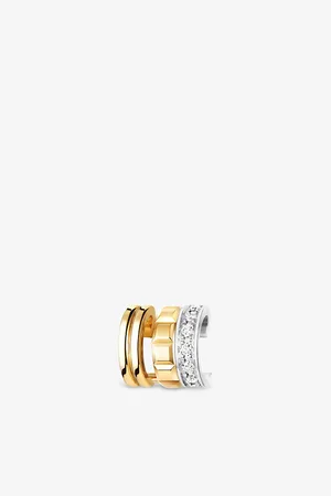 Boucheron Quatre Radiant Edition 18ct Yellow- , 18ct White- and 0.14ct Round Diamond Clip-On Earring