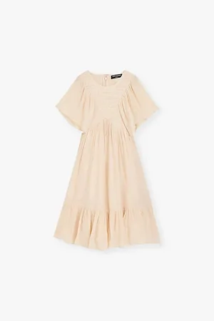 Whistles Willa Smocked-Panel Short-Sleeve Woven Mini Dress 3-12 Years