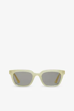 Gentle Monster Womens Musee Yc8 Square-Frame Branded-Arm Acetate Sunglasses