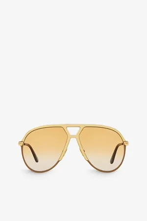 Tom Ford Womens Tr001674 Xavier Aviator-Frame Metal Sunglasses