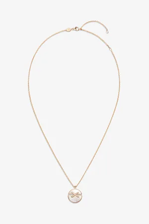 CHAUMET Jeux De Liens Harmony 18ct Rose-Gold, 0.09ct Diamond and Mother-Of-Pearl Pendant Necklace