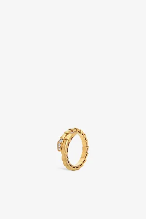 Bvlgari Serpenti Viper 18ct Yellow-Gold and 0.14ct Brilliant-Cut Diamond Ring