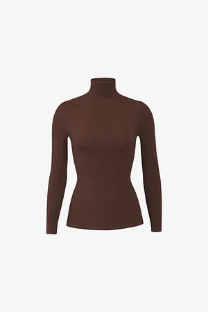 SKIMS Womens Fits Everybody Turtleneck Stretch-Woven Top