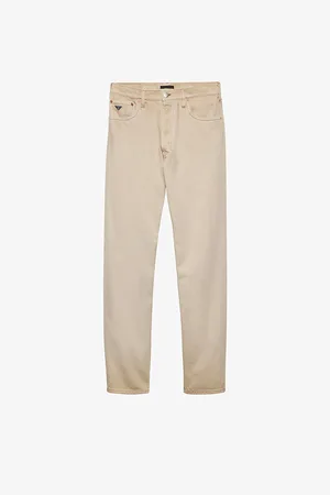 Prada Mens Bull Brand-Plaque Straight-Leg Jeans