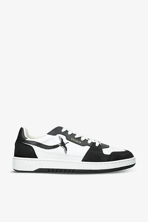 Axel Arigato Mens Dice Lo Bird-Motif Leather and Suede Low-Top Trainers