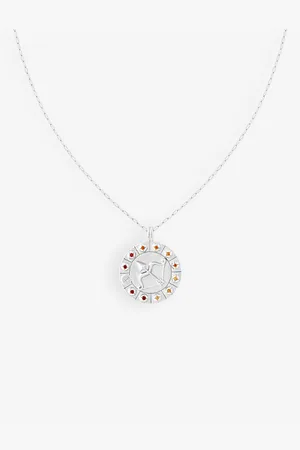 Astrid & Miyu Womens Sagittarius Bold Zodiac Plated Recycled 925 Sterling- Necklace