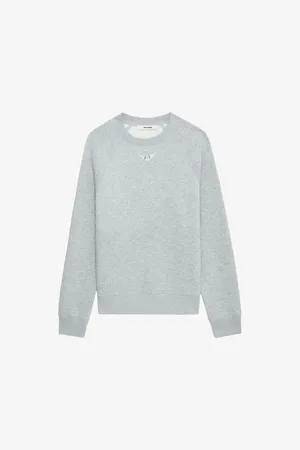 Zadig & Voltaire Womens Upper Diamante-Embellished Wings Cotton-Blend Sweatshirt