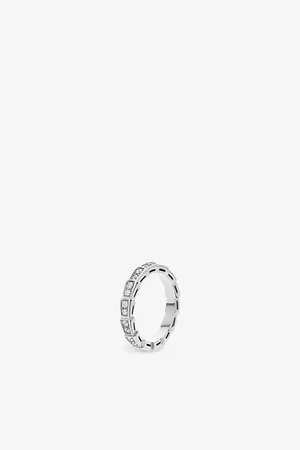 Bvlgari Serpenti Viper 18ct White-Gold and 0.45ct Brilliant-Cut Diamond Ring