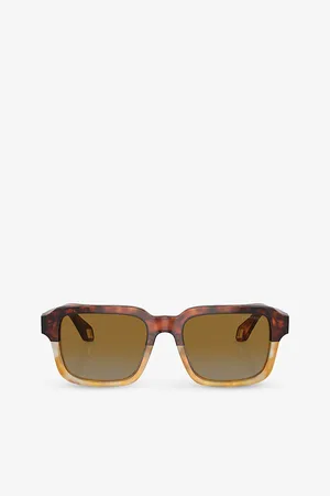 Giorgio Armani Womens Ar8194U Rectangle-Frame Acetate Sunglasses