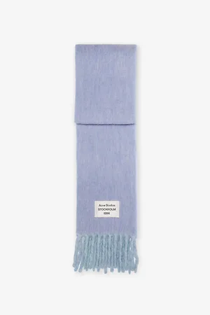Acne Studios Brand-Patch Fringed Alpaca-Blend Scarf