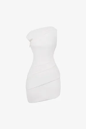 House Of Cb Womens Artemides Off-The-Shoulder Woven Mini Dress