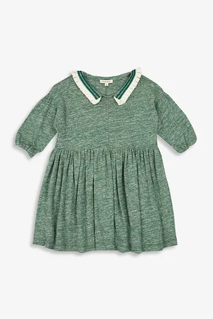 Caramel Vaquita Melange Cotton-Blend Mini Dress 3-12 Years
