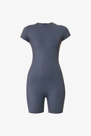 Adanola Womens Ultimate Short-Sleeved Stretch-Woven Playsuit