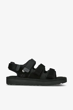UGG Mens Goldencoast Multi-Strap Suede and Mesh-Blend Flat Sandals