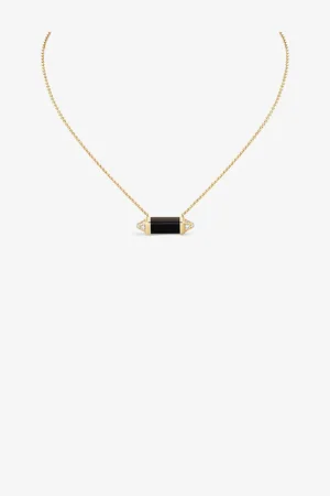 Cartier Les Berlingots De Medium 18ct Yellow-Gold, 0.33ct Brilliant-Cut Diamond and Onyx Pendant Necklace