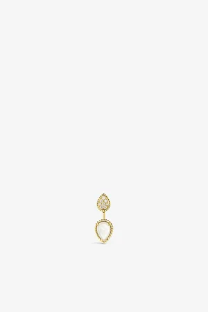 Boucheron Serpent BohÈMe 18ct Yellow-Gold, 0.16ct Diamond and Mother-Of-Pearl Single Earring