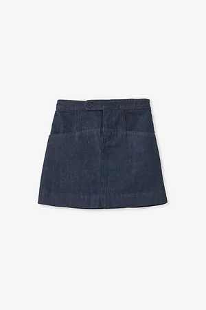 Caramel Apera Denim-Blend Mini Skirt 3-12 Years