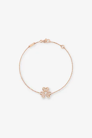 Van cleef Frivole Mini 18ct Rose-Gold and 0.22ct Brilliant-Cut Diamond Bracelet