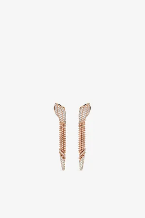 Bvlgari Serpenti Viper 18ct Rose-Gold, 1.74ct Brilliant-Cut Diamond and Onyx Drop Earrings