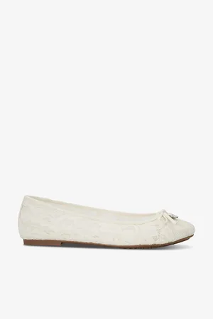 Dune Womens Bridal Heartstring Lace Ballet Flats