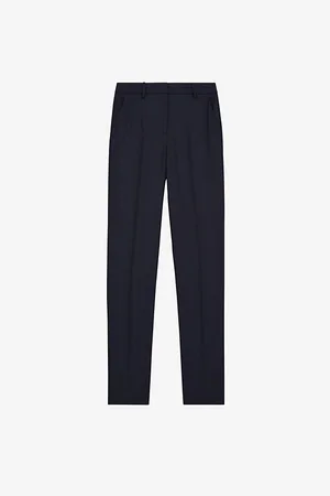 The Kooples Womens Straight-Leg Tailored Stretch-Woven Trousers