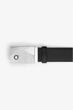 Montblanc Mens Logo-Engraved Buckle Leather Belt