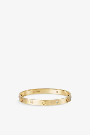 Cartier Love 18ct Yellow-Gold and 4 Brilliant-Cut Diamond Bracelet