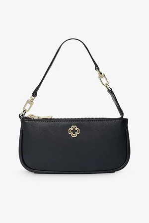 Maje Womens Logo-Plaque Leather Shoulder Bag