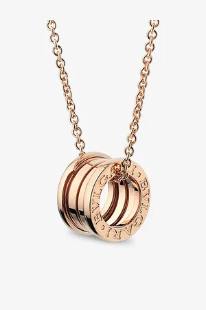 Bvlgari B.Zero1 Two-Band 18ct Rose-Gold Pendant Necklace