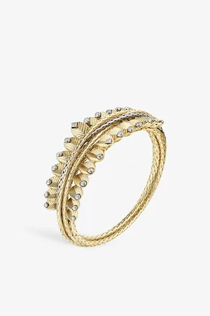 Cartier Grain De Café 18ct White-Gold, 18ct Yellow-Gold and 0.50ct Diamond Bracelet
