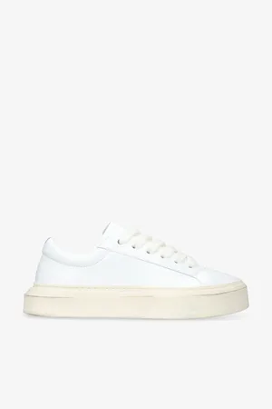Cole Buxton Mens Wilson Logo-Engraved Leather Low-Top Trainers