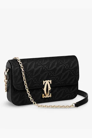Cartier Womens C De Mini Leather Cross-Body Bag